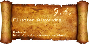 Finszter Alexandra névjegykártya